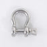 Size 5/16" Anchor Shackle, 316 Stainless Steel Body and Pin Material, 4PK