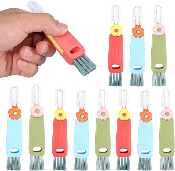 BXUYAOXMC 12 Pack 3 in 1 Cup Lid Cleaning Brush, 180 Rotatable Bottle