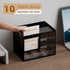 Marbrasse Desk Organizer with 3 Drawer - Multi-Functional Pencil Pen Holder for Desk, 4 Compartments (Black)