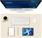 K KNODEL Small Desk Mat, Office Desk Pad, Computer Protector Mat, Desk Writing Blotter Cover (Ivory Cream)