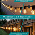 50 Pack Outdoor String Lights Clips, Weatherproof Cable Hanger Hooks for Hanging Fairy Lights, Holiday Decor - Black