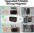 Vaszu Accessories(1 Pack Magnetic Foldable Pen Holder, Magnetic Dry Erase Marker Pencil Holder, Strong Magnet Remote