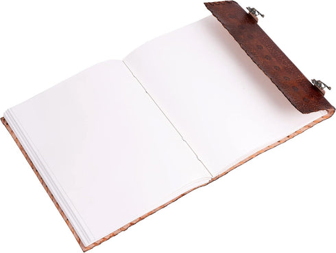 Leather Unlined Bound Journal | 13 x 10 inches Large Rustic Diary with 200 Pages