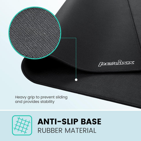Perixx DX-1000M 9.84x8.27x0.08 Inches Waterproof Gaming Mouse Pad with Stitched Edge - Non-Slip Rubber Base Design