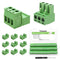 Tnisesm 12Pcs 3 Pin Screw Terminal Block Connector - 5.08mm Pitch Pluggable for 28-12AWG Cable