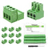 Tnisesm 12Pcs 3 Pin Screw Terminal Block Connector - 5.08mm Pitch Pluggable for 28-12AWG Cable