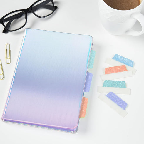 Avery Margin Ultra Tabs, 2.5" x 1", 16 Repositionable Page Tabs, Pastel Sparkle Shimmer Designs (74150)