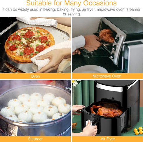 30pcs Disposable Baking Paper Liners Non-stick Oilproof Pastry for Baking and Frying Fits and Cookware for Air Fryer