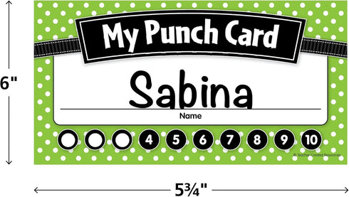 Teacher Created Resources Polka Dots Punch Cards, Pack of 60 (TCR5608)