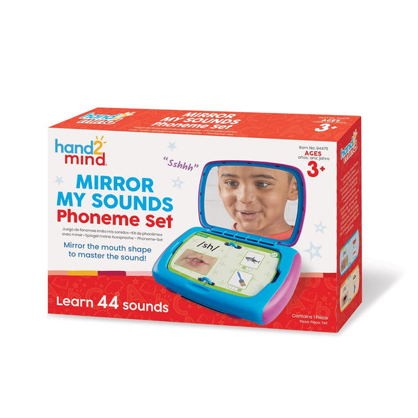 hand2mind Mirror My Sounds Phoneme Set, Letter Sounds Flash Cards, Toddler Speech