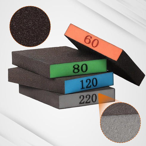 INBOF 12 Pack 60/80/120/220 Sanding Block, Grit Sanding Sponge, Washable and Reusable Sandpaper Block, Sandpaper