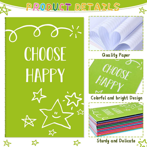 Zonon 24 Pcs Mini Colorful Notebooks, Funny Motivational Journals, Inspirational Notepads, Small Pocket Notebook for
