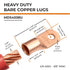 SELTERM 25pcs 4/0 AWG 3/8" Stud Battery Lugs, Heavy Duty Copper Wire Lugs, Electrical Battery Cable Ends