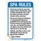 Spa Rules All Person Using The Spa Must Shower Before Hawaii Sign,