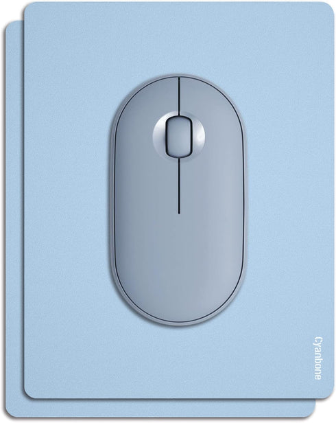 Mini Mouse Pad Small Size 2 Pack, Portable Blue Mouse Pad for Laptop, Cute Non Slip Rubber Base - 5.5 x 7 in