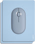 Mini Mouse Pad Small Size 2 Pack, Portable Blue Mouse Pad for Laptop, Cute Non Slip Rubber Base - 5.5 x 7 in