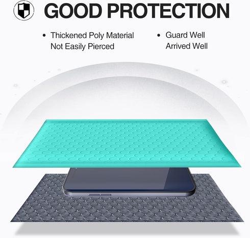UCGOU 25 Pack 7.25x12 Inch Teal Bubble Mailers, Usable Size 7.25x11, Self Seal Waterproof Opaque Packaging Bags for