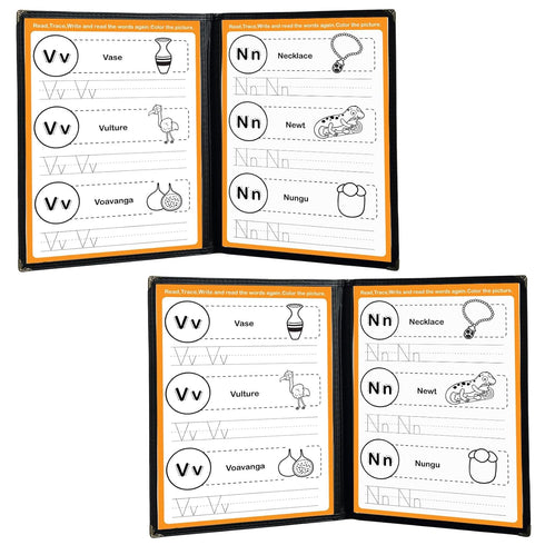 2PCS 8.5 x 11 Inch Menu Covers, 2 Page 4 View Transparent