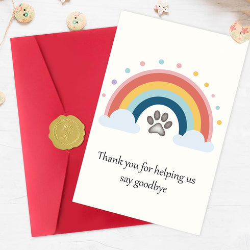Smithtuy Pet Sympathy Thank You Card for Veterinarian Vet Nurse,Pet Dog Cat Loss Thank You Cards for Vet Clinic Staff