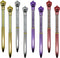 Maydahui 24PCS Crown Ballpoint Pen - Retractable Crystal Quicksand Pens, Black Ink for Girls Party School