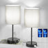 17.3 Table Lamps Set of 2 with 2 USB & AC Outlet,