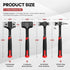 4-Piece Hammer Set 2LB 24oz 20oz 3LB Sledgehammer YIYITOOLS - Dead Blow, Ball Peen, Claw, - One-Piece Carbon Steel