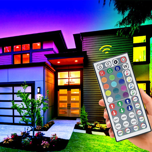 44 24V KEXU Key RGB LED Strip Lights IR Remote Control, Remote Receiver for RGB LED Light Strip, Power Adapter for LED