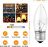 KODBPJ 60W E26 Dimmable (6pack) Equivalent Medium Candelabra Base Clear Incandescent Torpedo Tip Candle Chandelier
