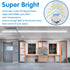 AQIQUUT 2ft, Light,25W 6500K 3200LM Cover,T8 Warehouse(2-Pack) Led Shop Light Led Shop Clear LED Light Fixture,Ceiling