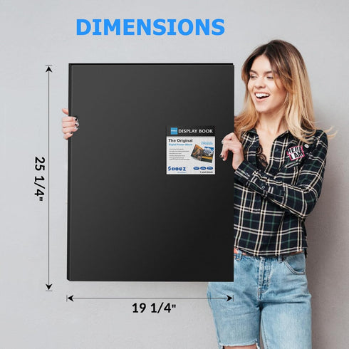 Sooez Heavy Duty Binder with Plastic Sleeves, 18"x24", Portfolio Folder with 30 Clear Sheet Protectors