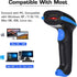 WoneNice 2.4G 1D 100ft Wireless Barcode Scanner Handheld Cordless Barcode Reader for Retail, Warehouse, Inventory