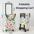 YORJLBK Portable Shopping cart Foldable with Wheels,Folding Shopping Cart Tote Bag Trolley Grocery Carts for Outdoors