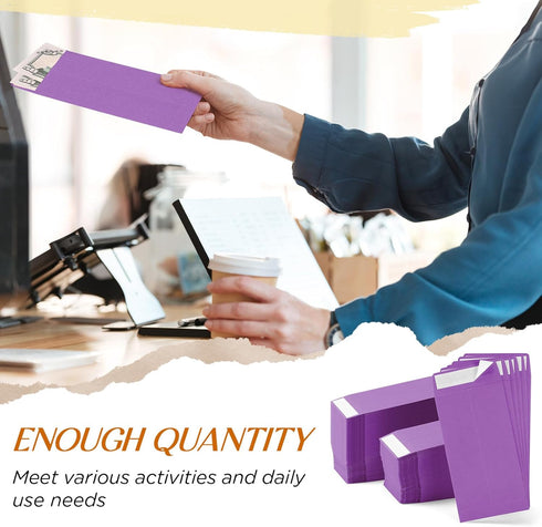 Fulmoon 500 Pcs Cash Envelopes, 110 Gsm Christmas Money Envelopes, 3.5 x 6.5 Inch for Money Saving Challenge