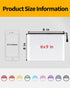 SUNEE Plastic Mesh Zipper Pouch 6x9 in (9 Colors, 18 Packs), Extra Large Water-Resistant Zip Bag