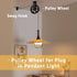 bociloy 2 Sets 2.75 Rustic Metal Pulley Wheels, Wall Ceiling Mount for Plug in Pendant Light Industrial Vintage Hanging