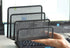 VANRA Small Letter Sorter Desktop File Holder, Metal Mesh with 3 Vertical Compartments (Black)