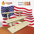 3-Tier 3 Counter 9.5" Straight Wooden Retail Table Display Stand with Shelves for Products - Portable | Step Straight