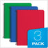 Oxford Primary Spiral Notebooks, 3/PK, 80 Sheets, Durable Plastic Covers, Pre-K, K-2, Blue/Red/Green, 9 3/4 x 7 1/2