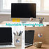 CIATBYYJ 2Pcs 2.2inch Office Cubicle Mirrors, Adjustable Monitor Mirror to See Behind You for Work Accessories, Small