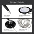 Zonon Secure Pen with Adhesive Pen Chain - Black Desk Pen with Chain, Reception Counter Pen for Home Office Supplies (6