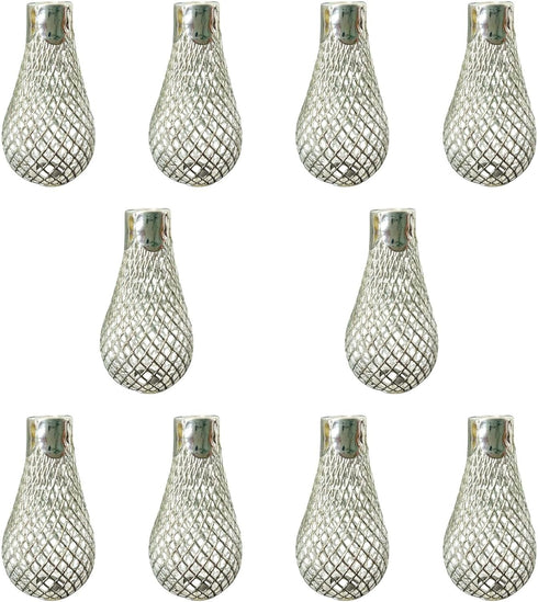 Simhoa 10x Bulbs Light Light Cover LED Fairy Lights Cover Pendant Light Shade Globe Lamp Cover for Porch, Silver