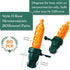 Bulk 60 Pcs Christmas LED Replacement Bulbs, Mini Christmas Tree Light Bulbs for Decorations (Orange)