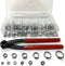 200 Pcs 304 Stainless Steel Stepless Single Ear Hose Clamps with Pincers Crimper Tool Kit for Automotive