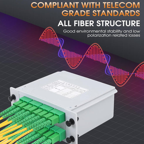 116 Cassette SCAPC PLC Fiber Optic Splitter Optic Fiber Splitter for Home Wiring, LANs and Distribution Boxes