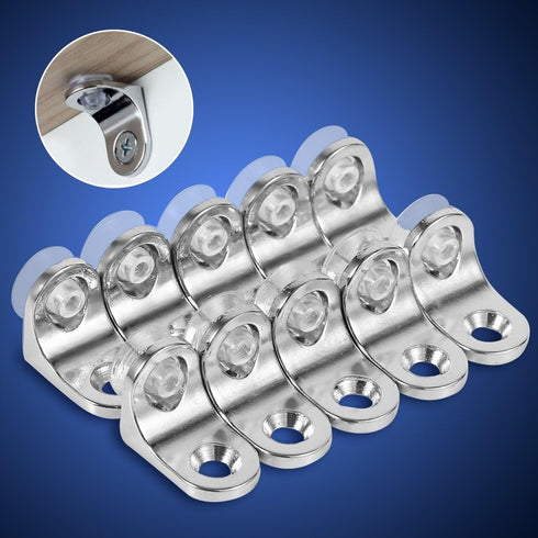 10pcs Shelf Support Pegs, Glass Shelf Brackets, Brackets for Glass Shelves, Zinc Alloy Round Corners Shape Shelf Holder