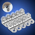 10 Pack, 9.8x5.9 Inch, Zinc Alloy Glass Shelf Holders, Plated, Silver, with Suction Cups, Shelf Bracket for Glass