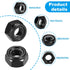 Yinpecly 150Pcs M3 0.5mm M3 x Nylon Insert Hex Lock Nuts Carbon Steel Zinc Plated Locknuts Self-Locking Nut Metric