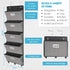 homyfort Over the Door File Organizer, Wall Hanging with 5 Large Pockets for Mails, Magazines, Office Storage