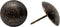 Premium Upholstery Tacks, 1-inch Diameter Nailhead Pins, Large Decorative Trim for Furniture (50, Dark Antique Brass)
