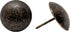 Premium Upholstery Tacks, 1-inch Diameter Nailhead Pins, Large Decorative Trim for Furniture (50, Dark Antique Brass)